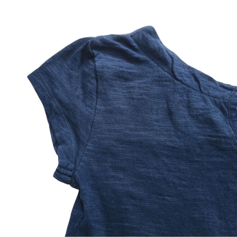 GAP Kid's Girls Blue Jersey Dress Short Sleeve with Flowers 3D Size Large - Picture 7 of 9